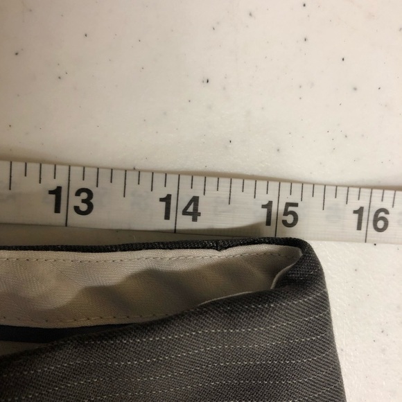 Banana Republic Factory Petite 6 Dress Pants Cropped Length Gray Striped - Picture 4 of 5